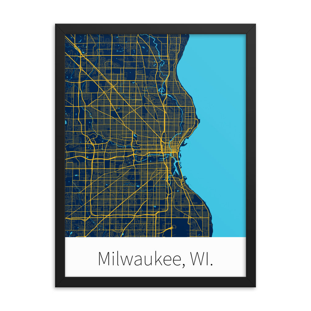 Milwaukee, WI. - Navy Blue & Yellow