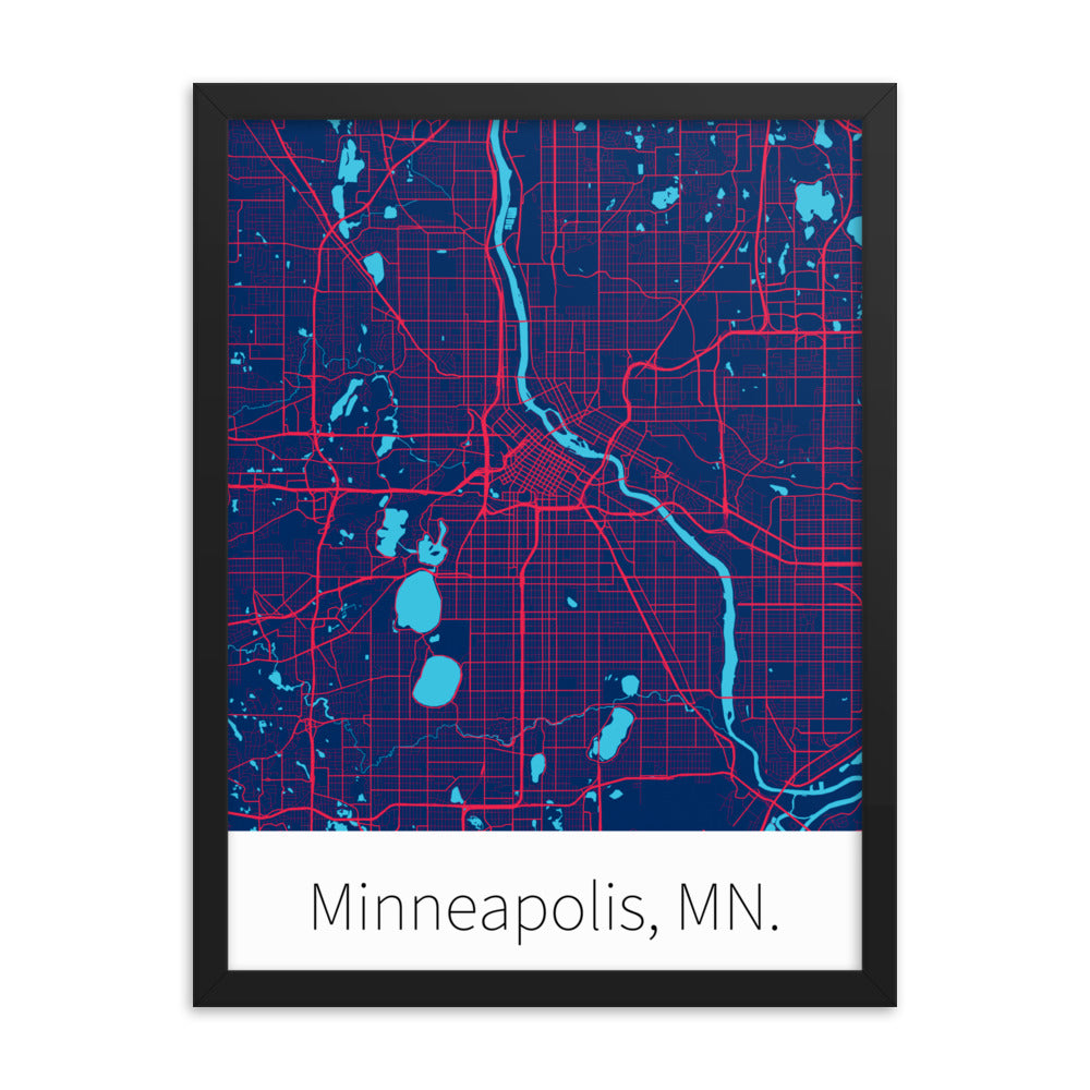 Minneapolis, MN. - Navy & Scarlet Red