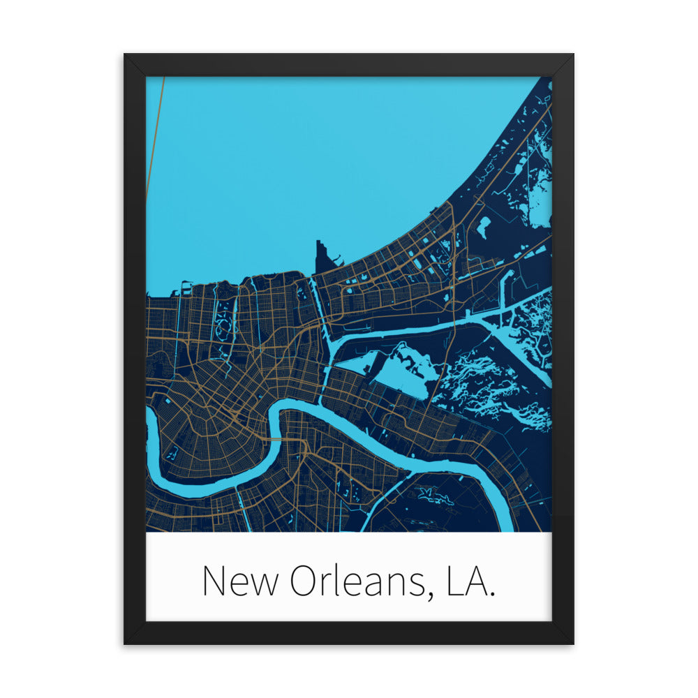 New Orleans, LA. - Navy & Gold