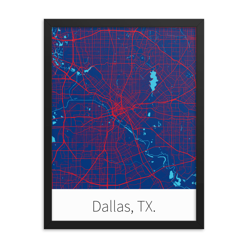 Dallas, TX. - Blue & Red