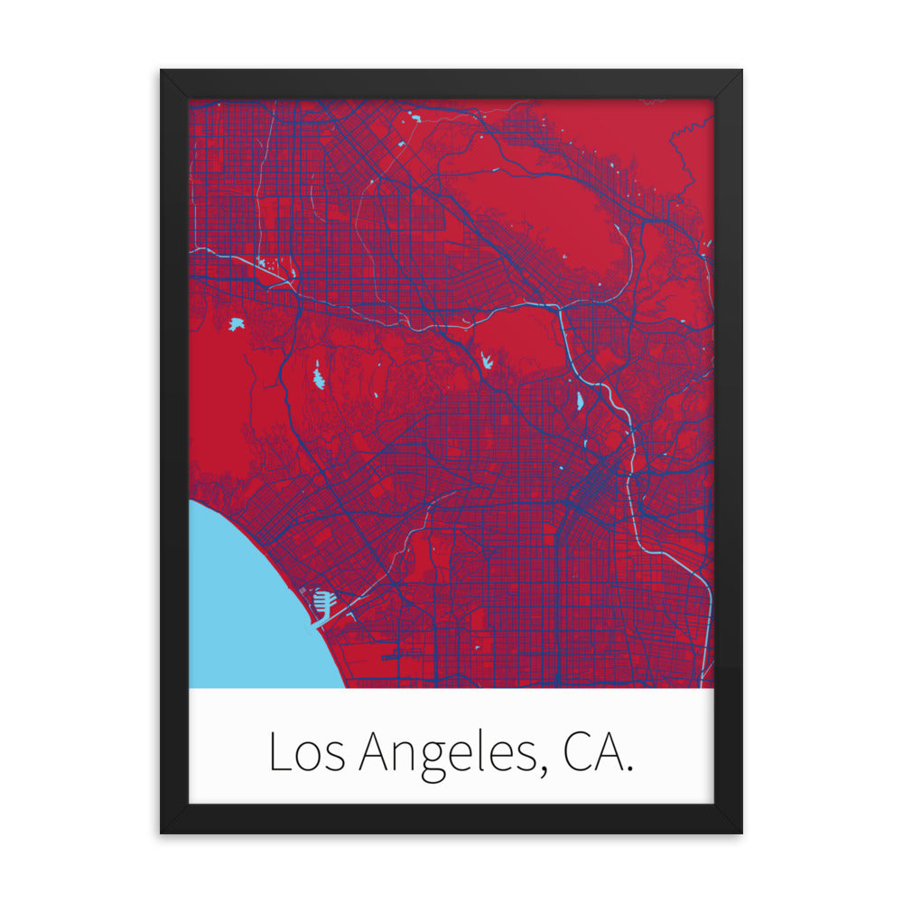 Los Angeles, CA. - Red & Blue