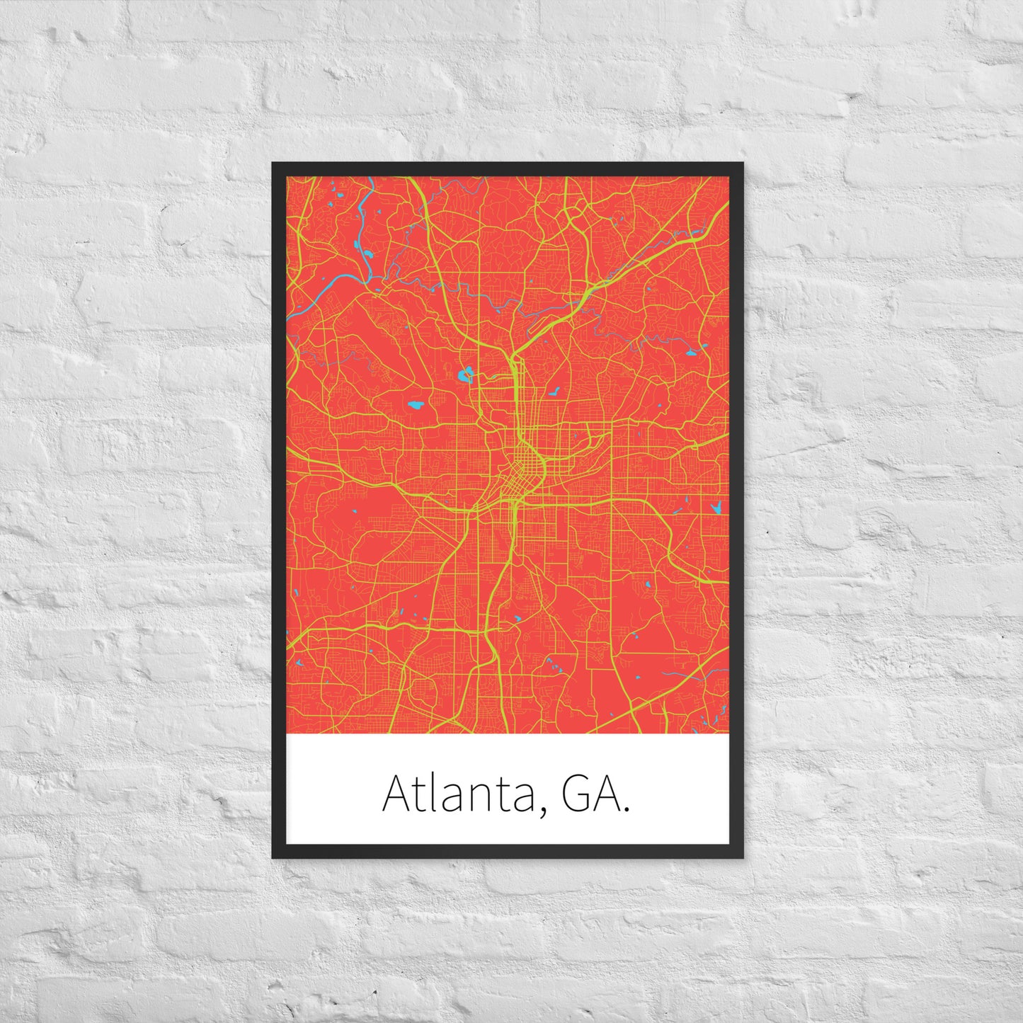 Atlanta, GA. - Red & Volt Green