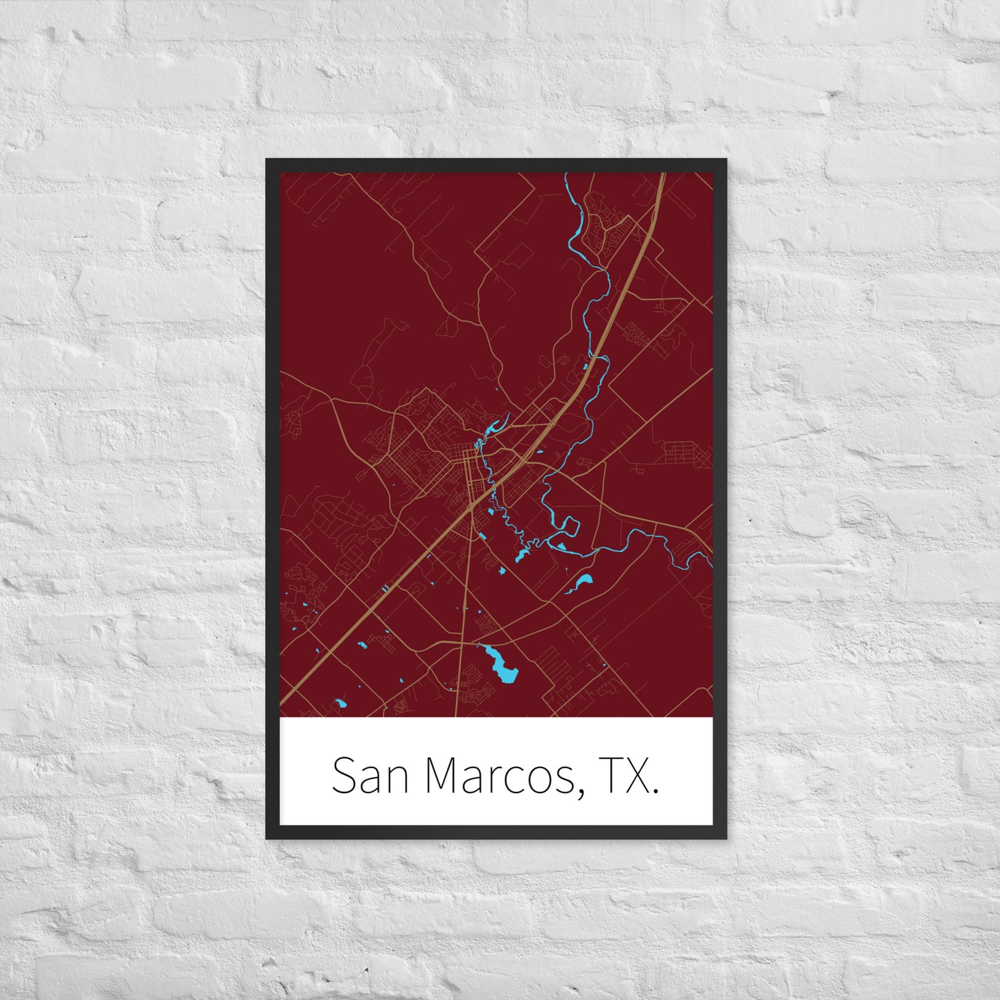 San Marcos, TX. - Maroon & Gold