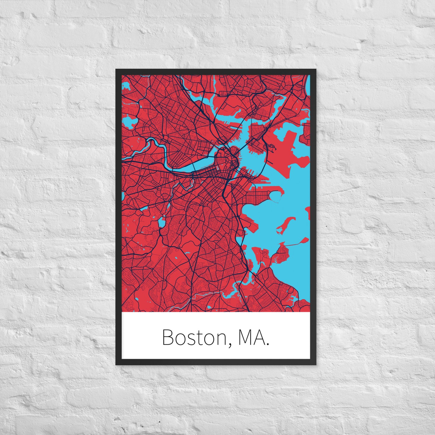 Boston, MA. - Red & Blue