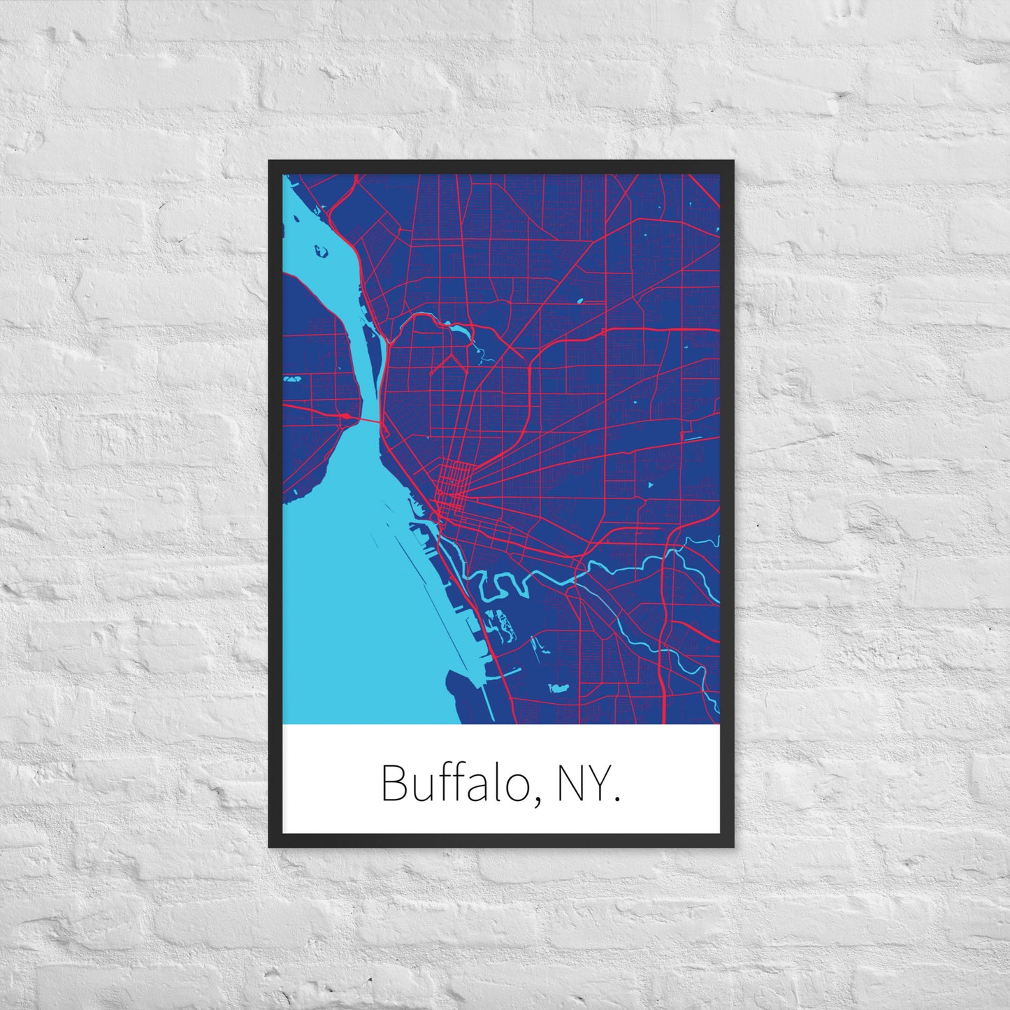 Buffalo, NY. - Blue & Red