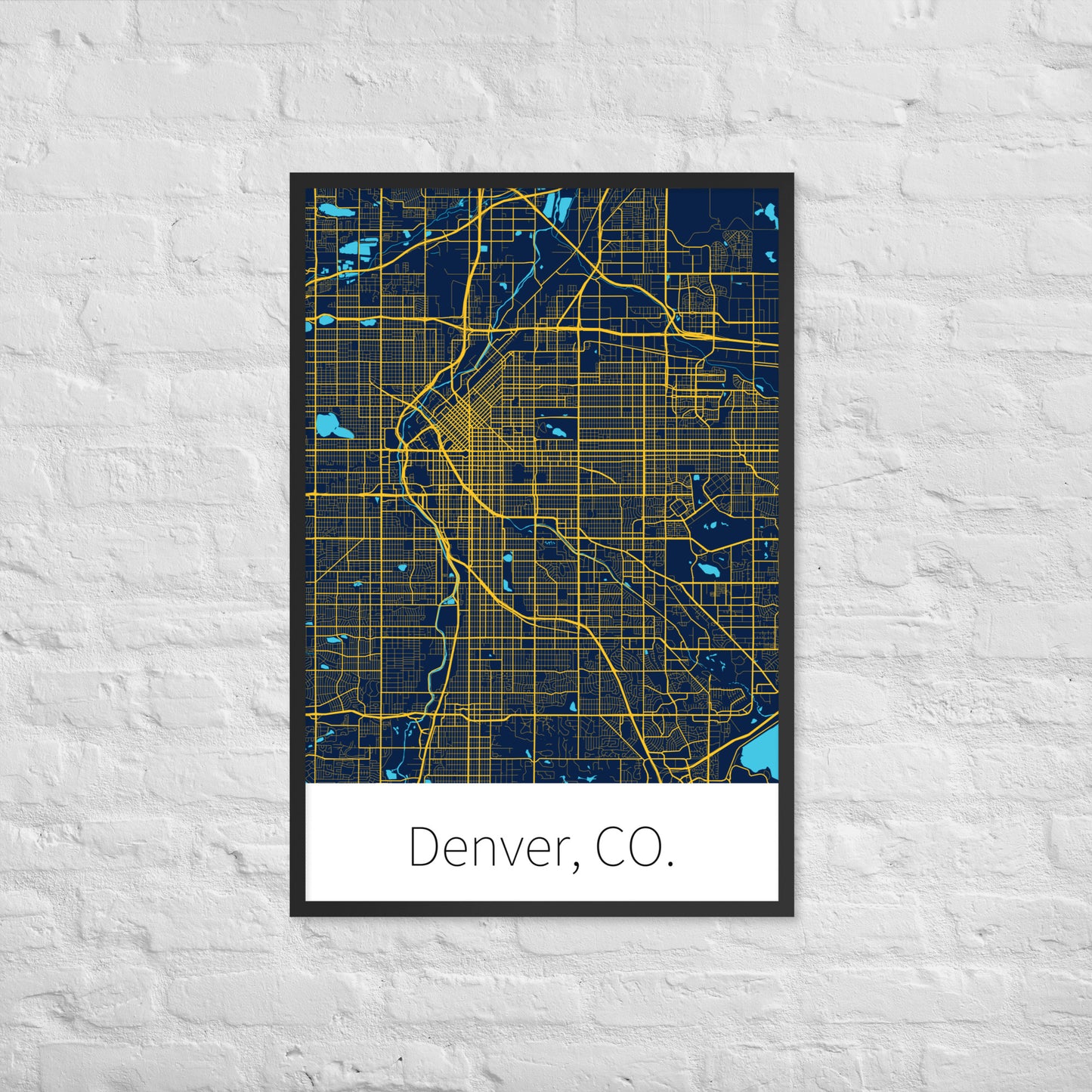 Denver, CO. - Midnight Blue & Yellow