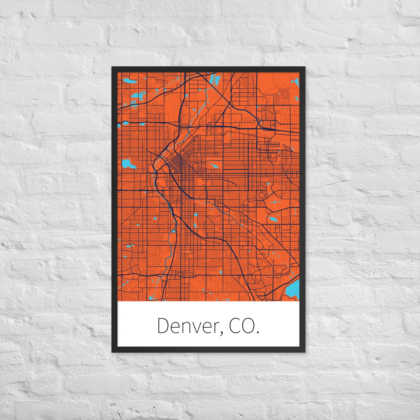 Denver, CO. - Orange & Navy