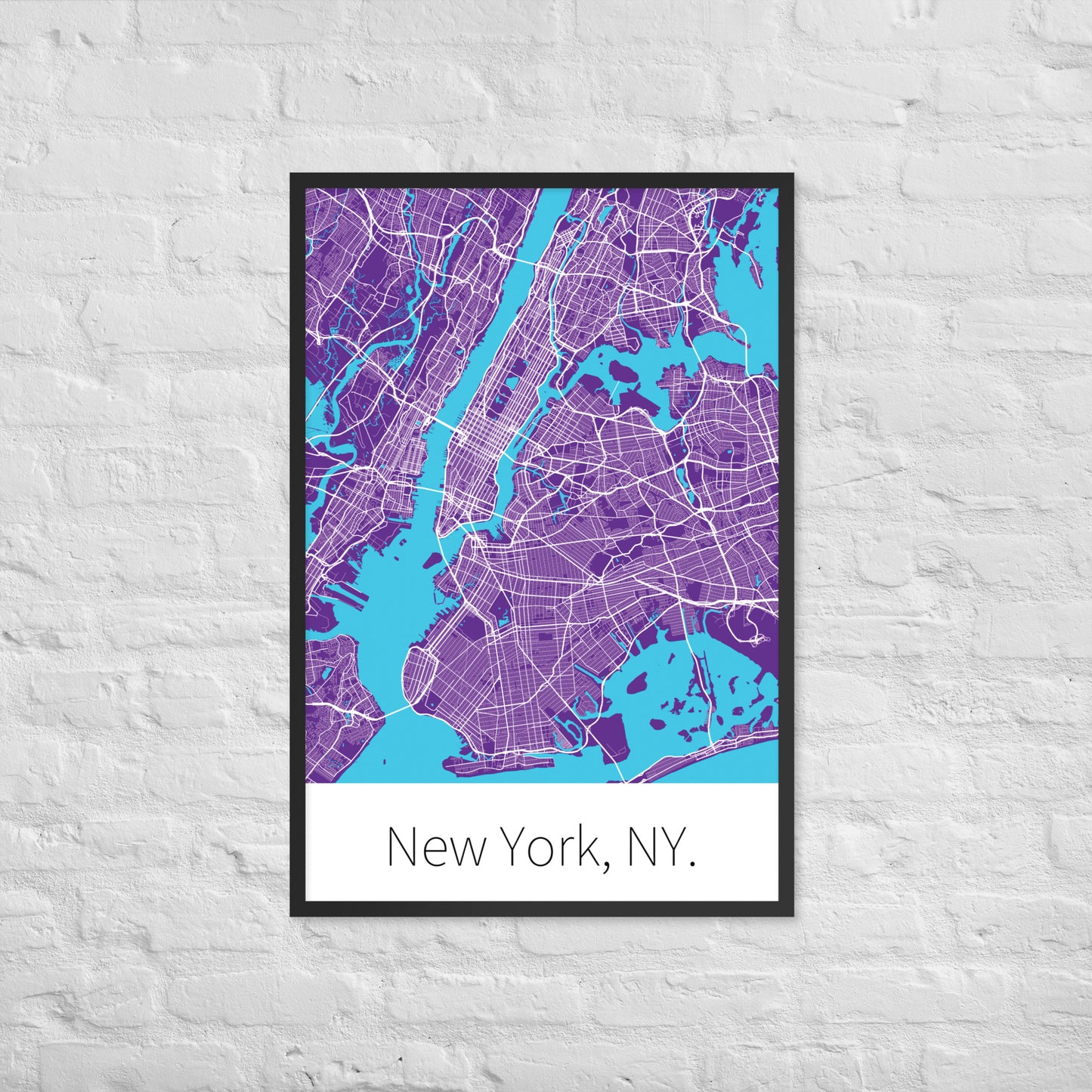 New York, NY. - Purple & White