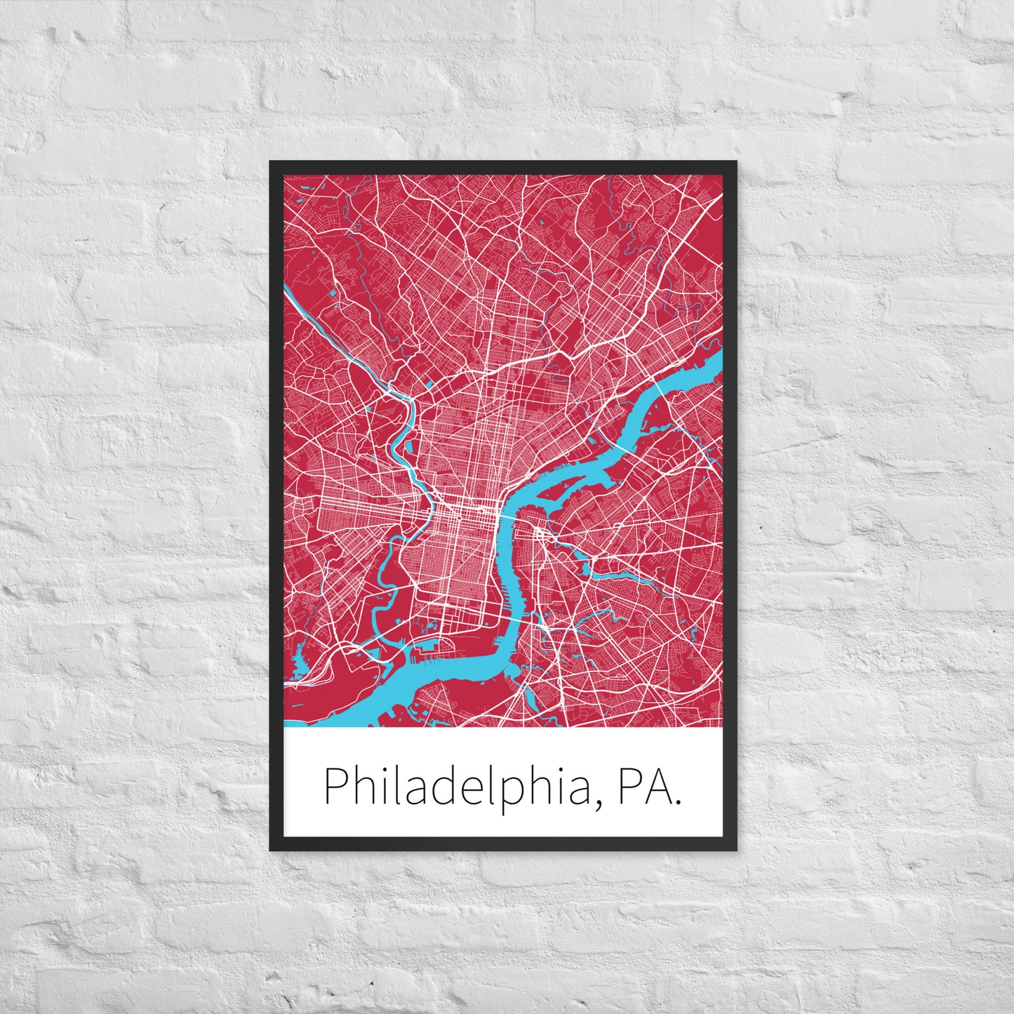 Philadelphia, PA. - Cherry Red & White