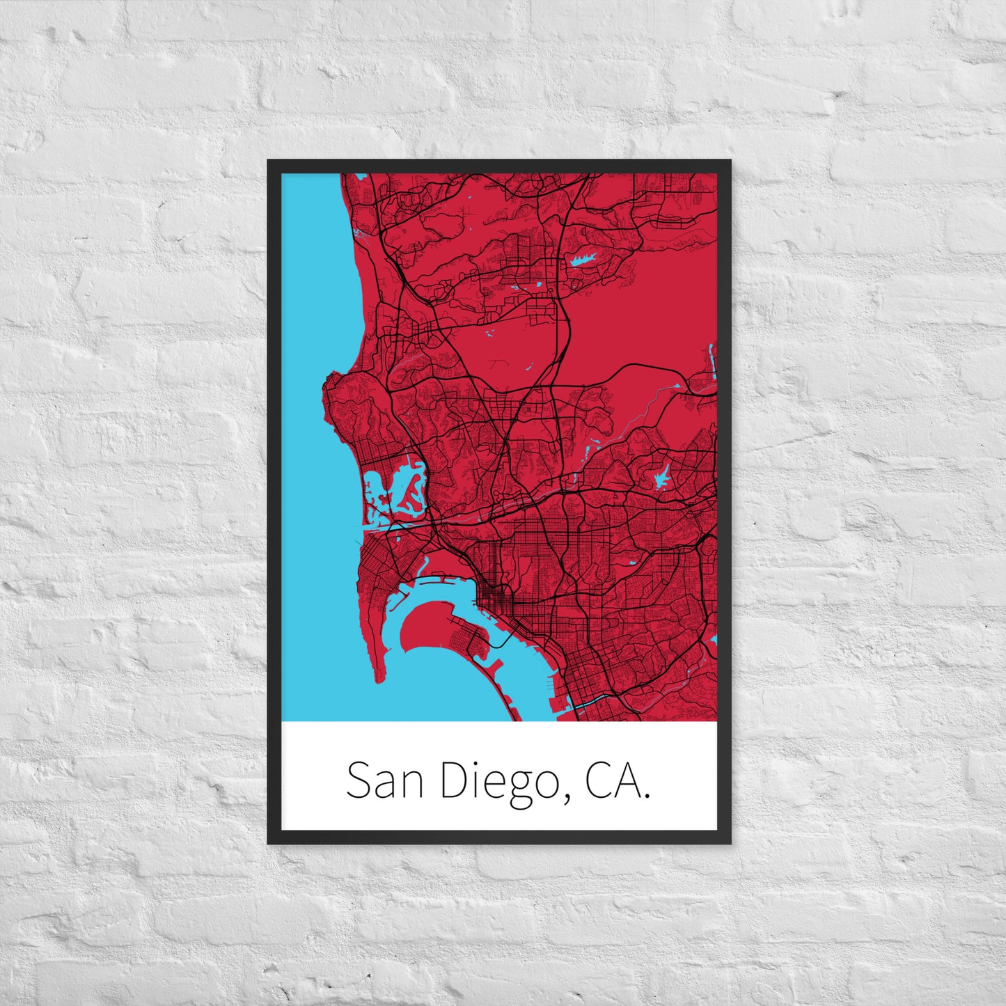 San Diego, CA. - Red & Black