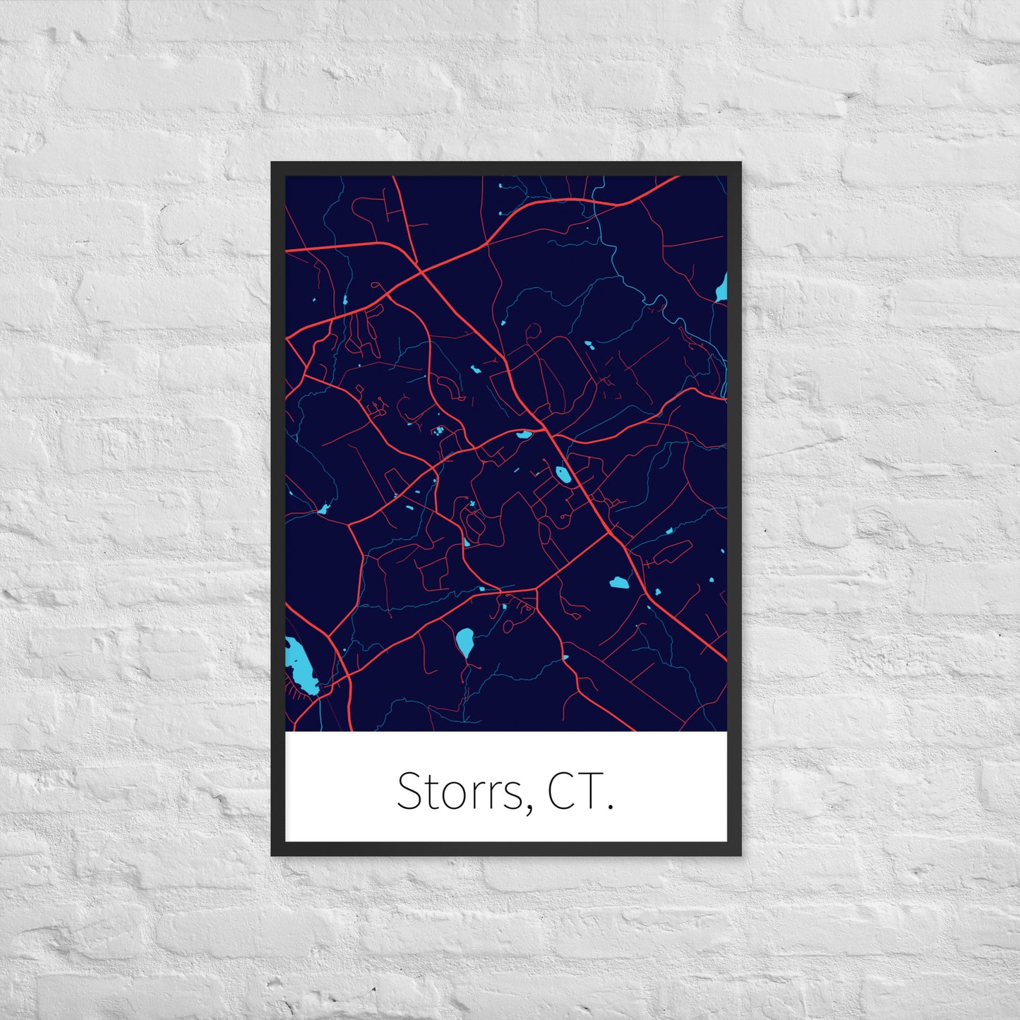 Storrs, CT. - Navy Blue & Red