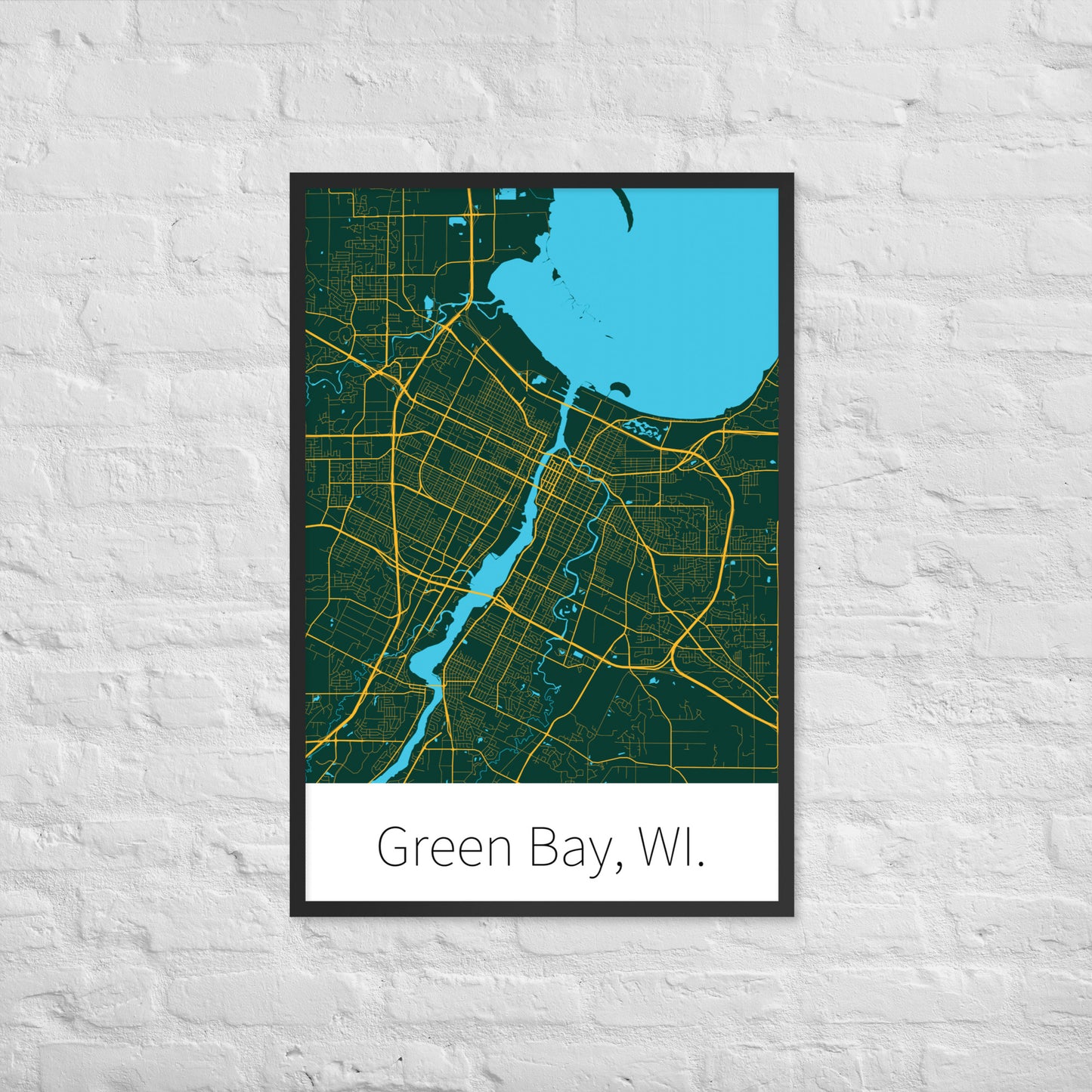 Green Bay, WI. - Dark Green & Gold