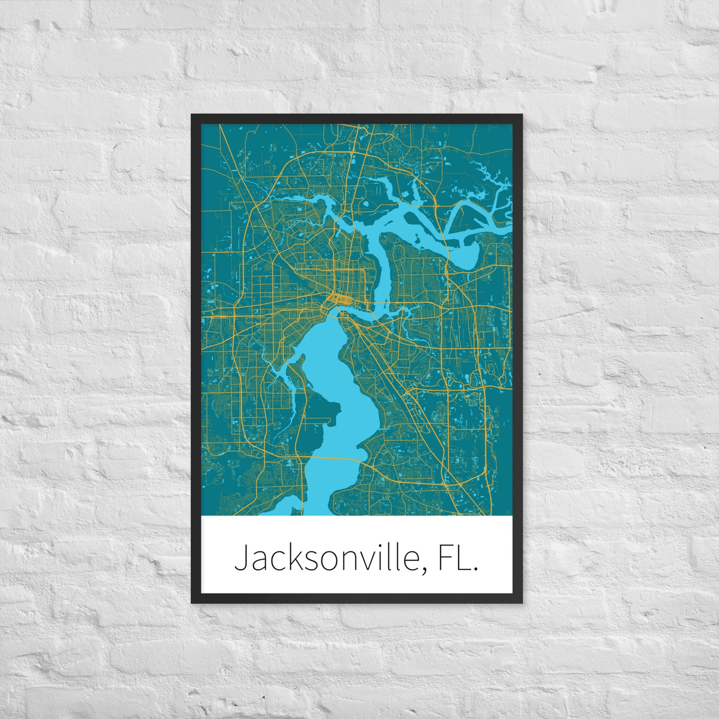 Jacksonville, FL. - Teal & Gold