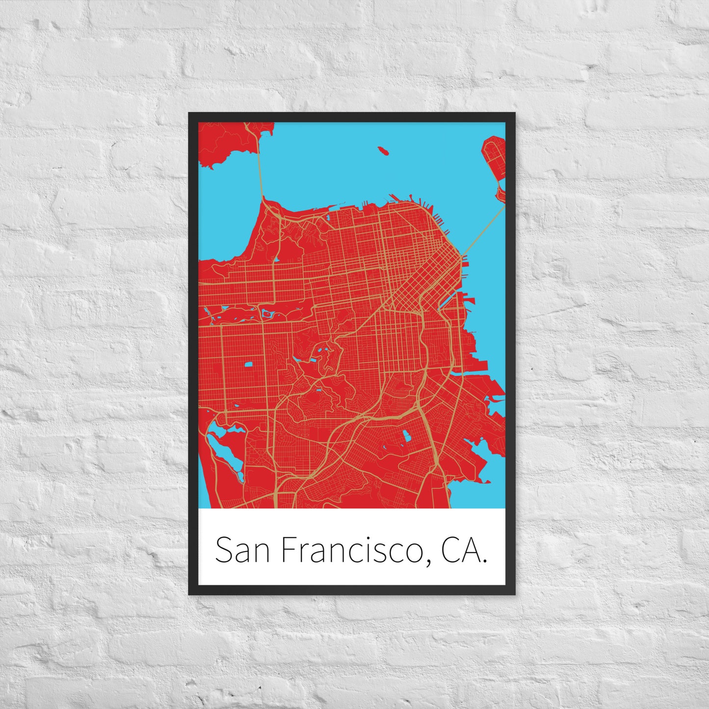 San Francisco, CA. - Red & Gold