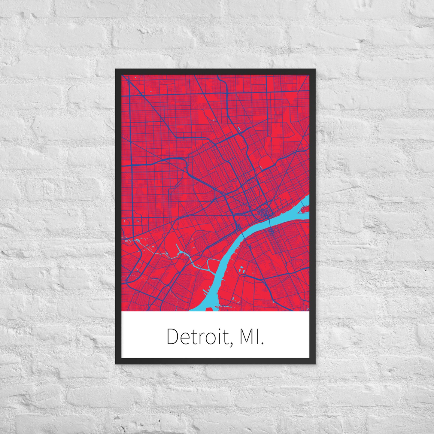 Detroit, MI. - Red & Royal