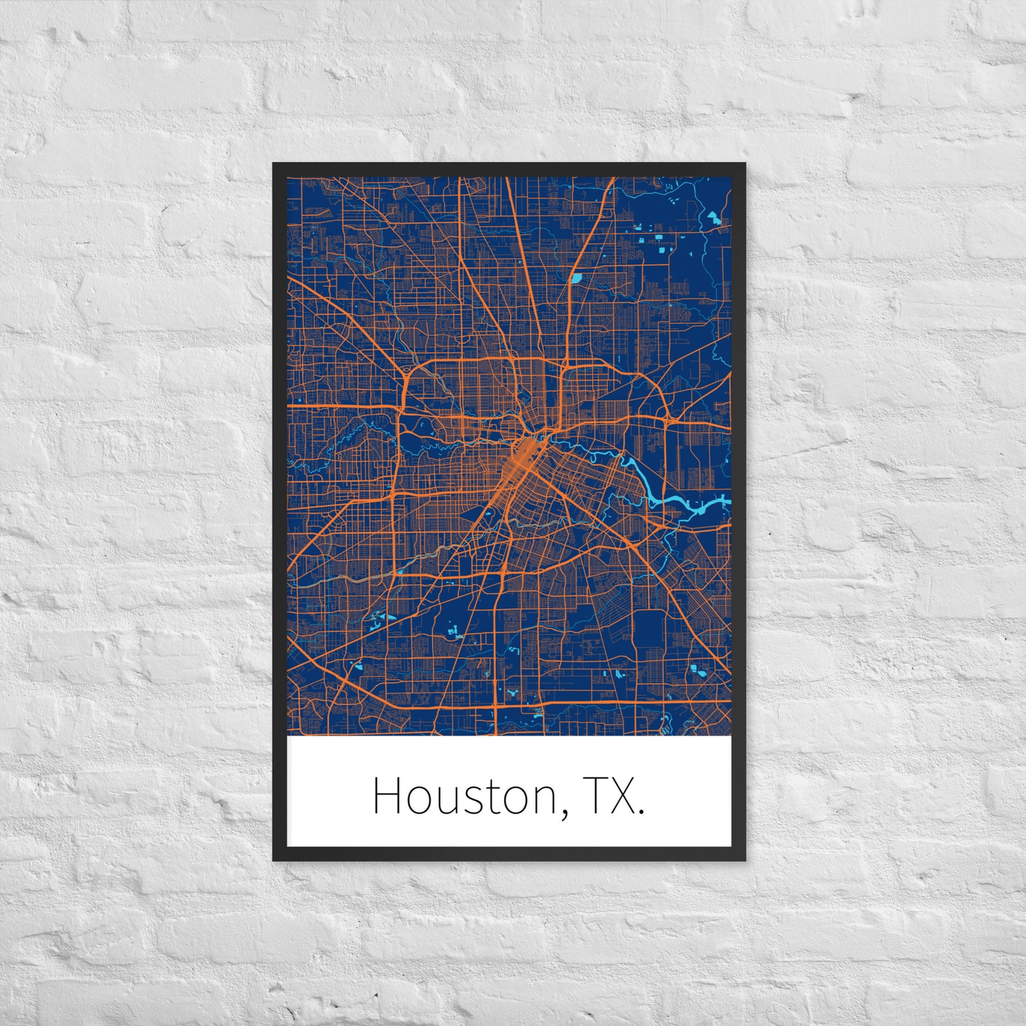 Houston, TX. - Navy & Orange