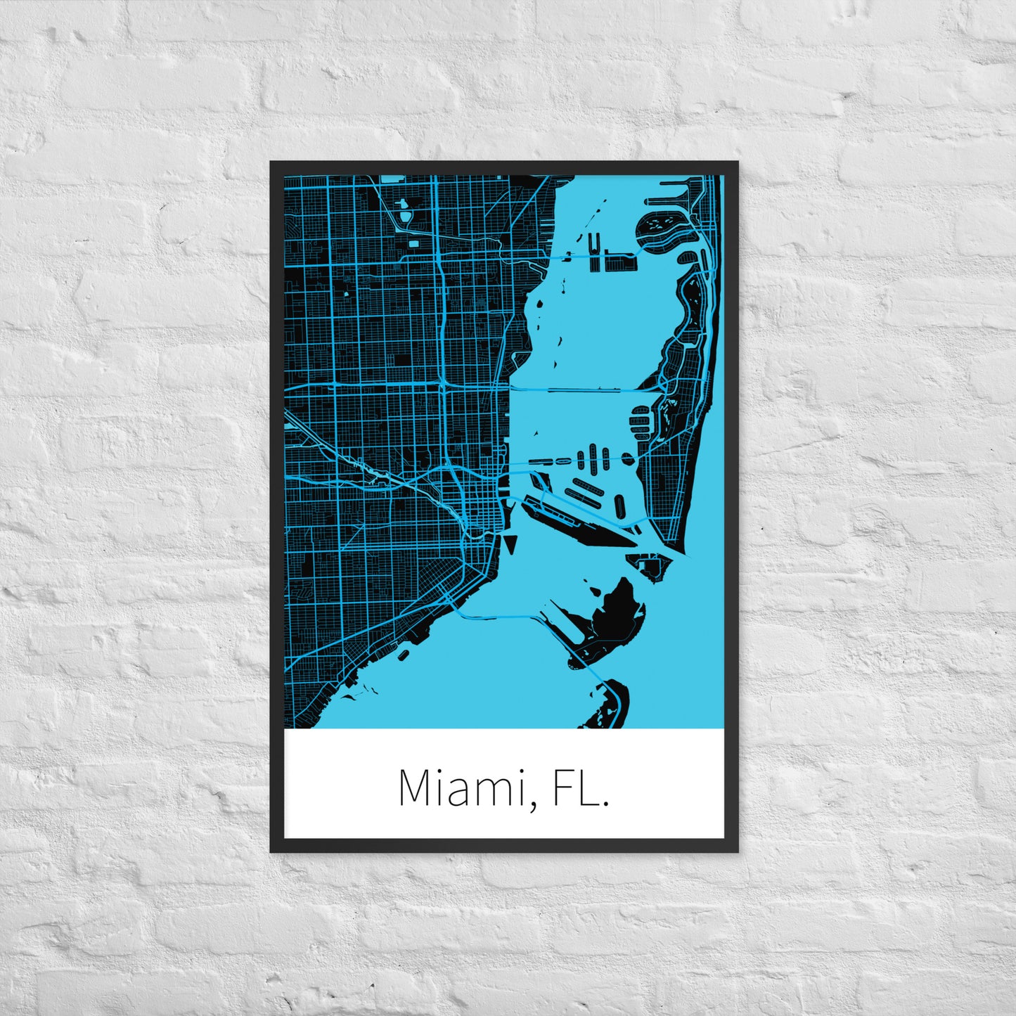 Miami, FL. - Black & Miami Blue