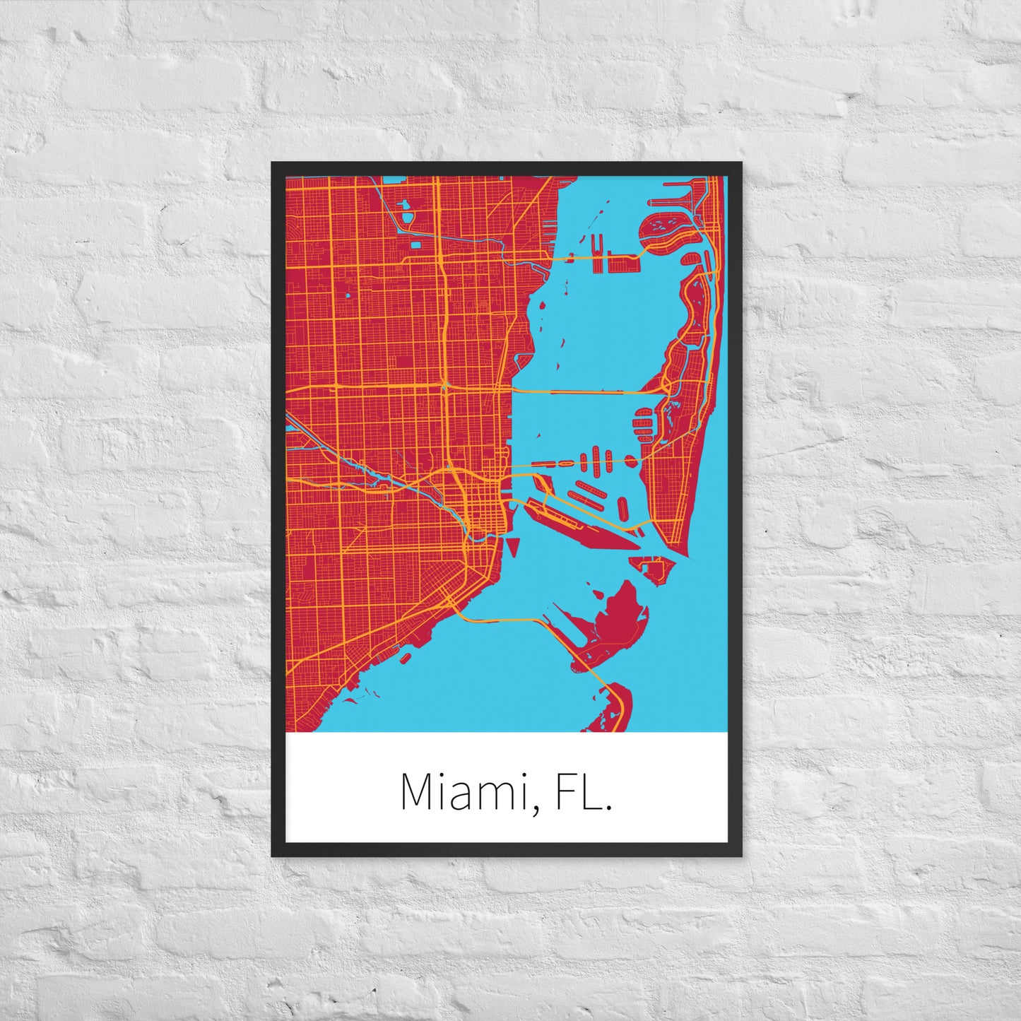 Miami, FL. - Red & Yellow