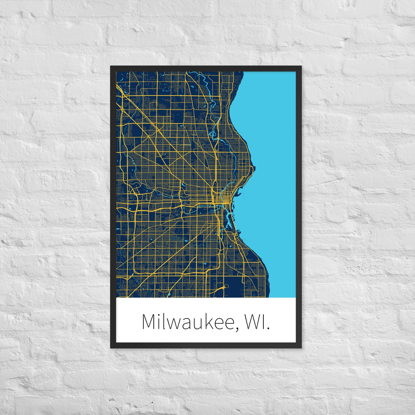 Milwaukee, WI. - Navy Blue & Yellow