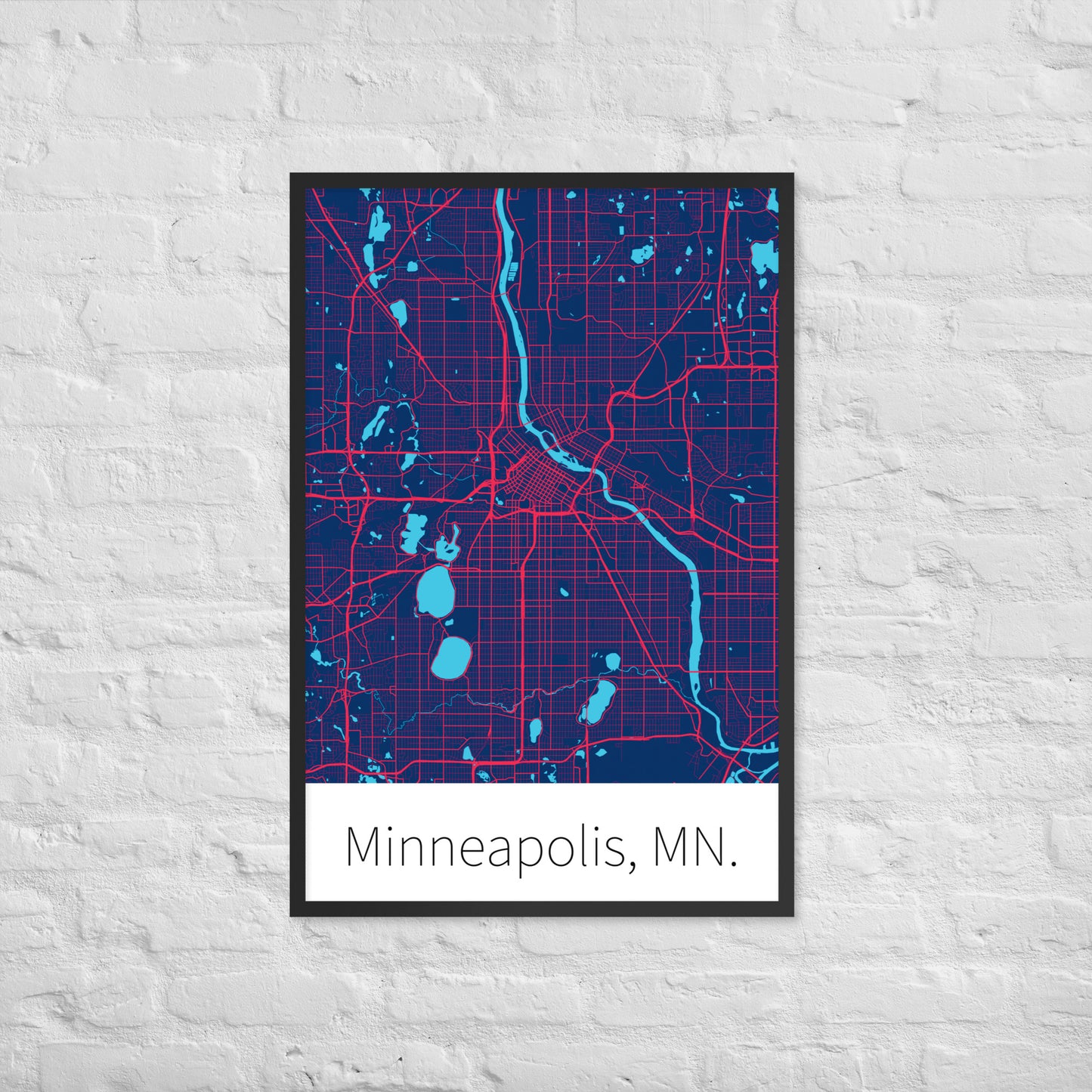 Minneapolis, MN. - Navy & Scarlet Red