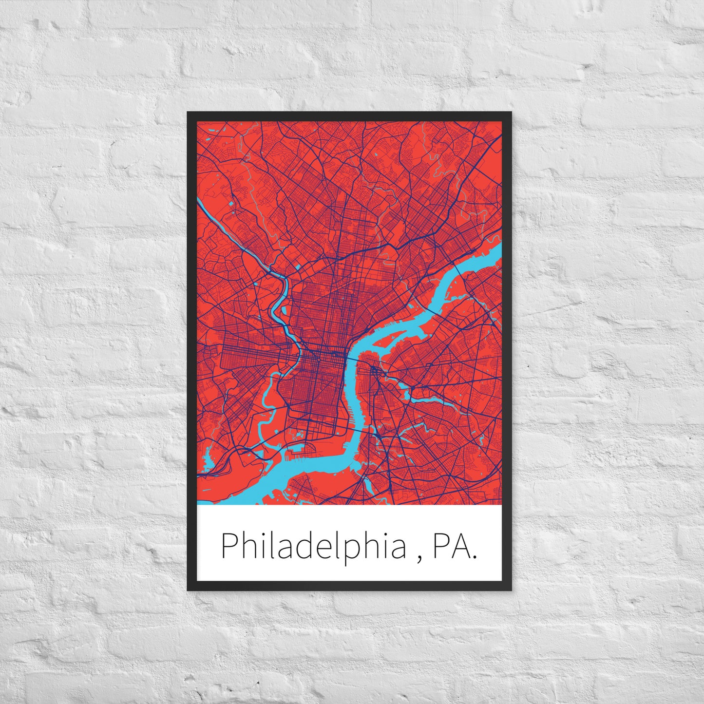 Philadelphia, PA. - Red & Blue