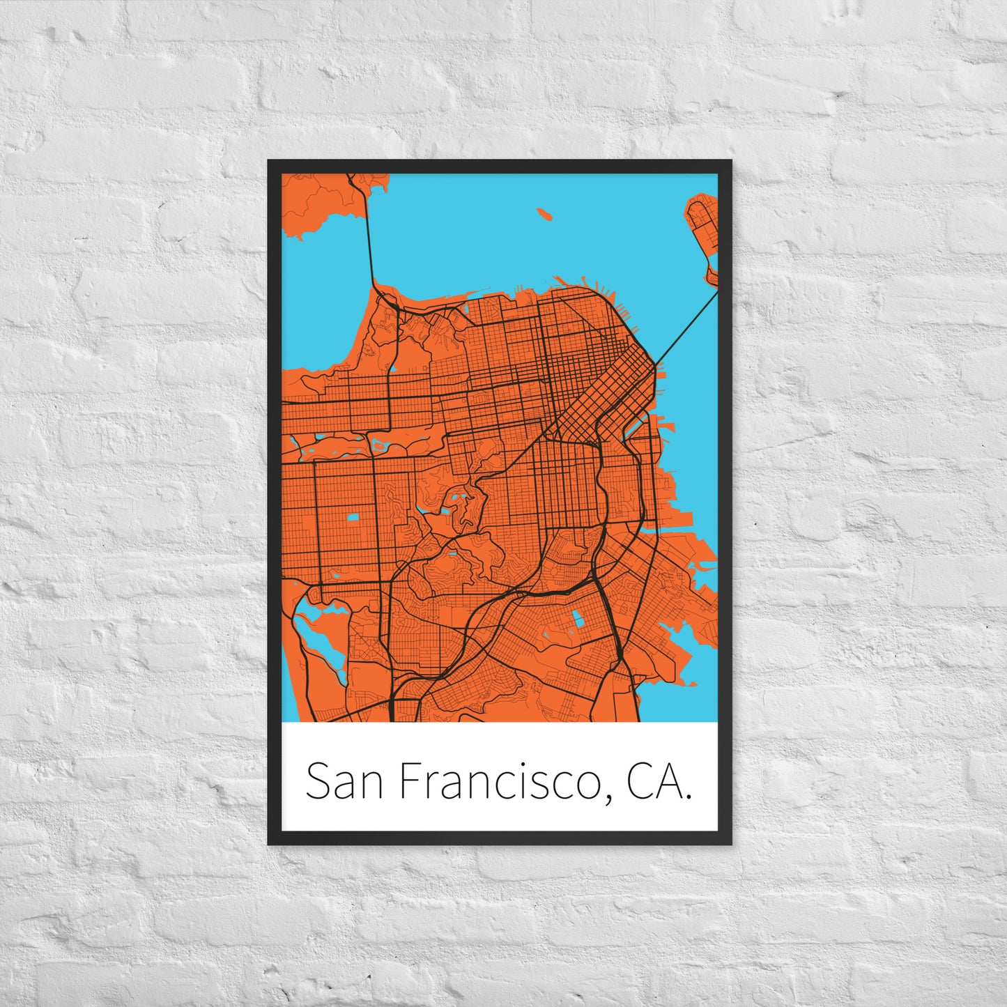 San Francisco, CA. - Orange & Black