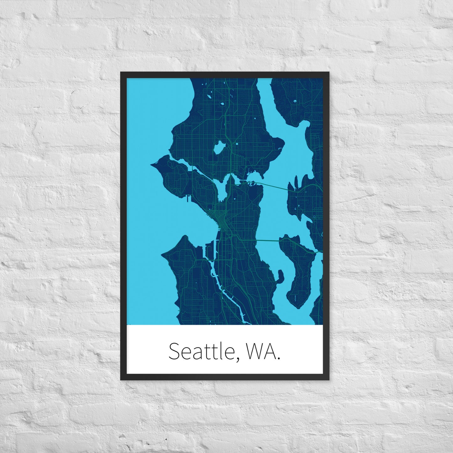 Seattle, WA. - Navy Blue & Northwest Green