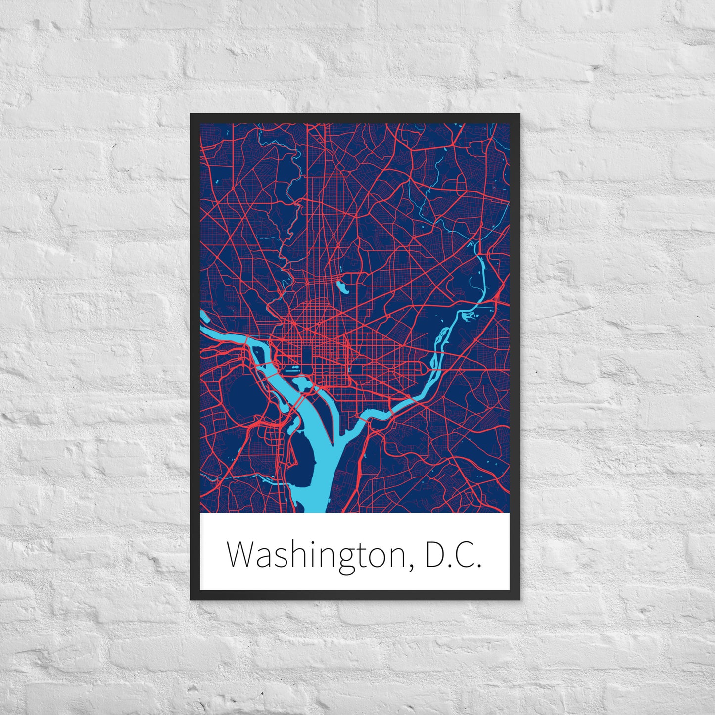 Washington, D.C. - Navy Blue & Red