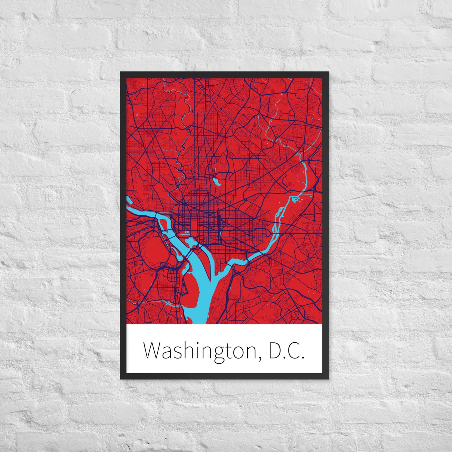 Washington, D.C. - Red & Navy Blue