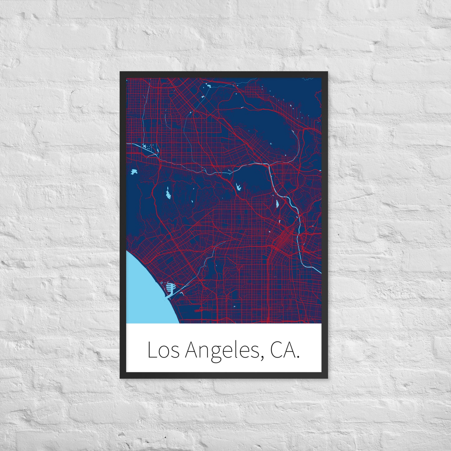 Los Angeles, CA. - Midnight Blue & Red