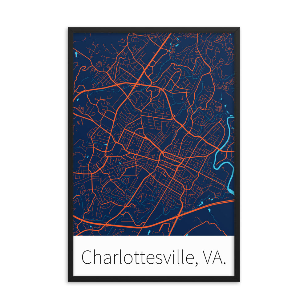 Charlottesville, VA. - Jefferson Blue & Cavalier Orange