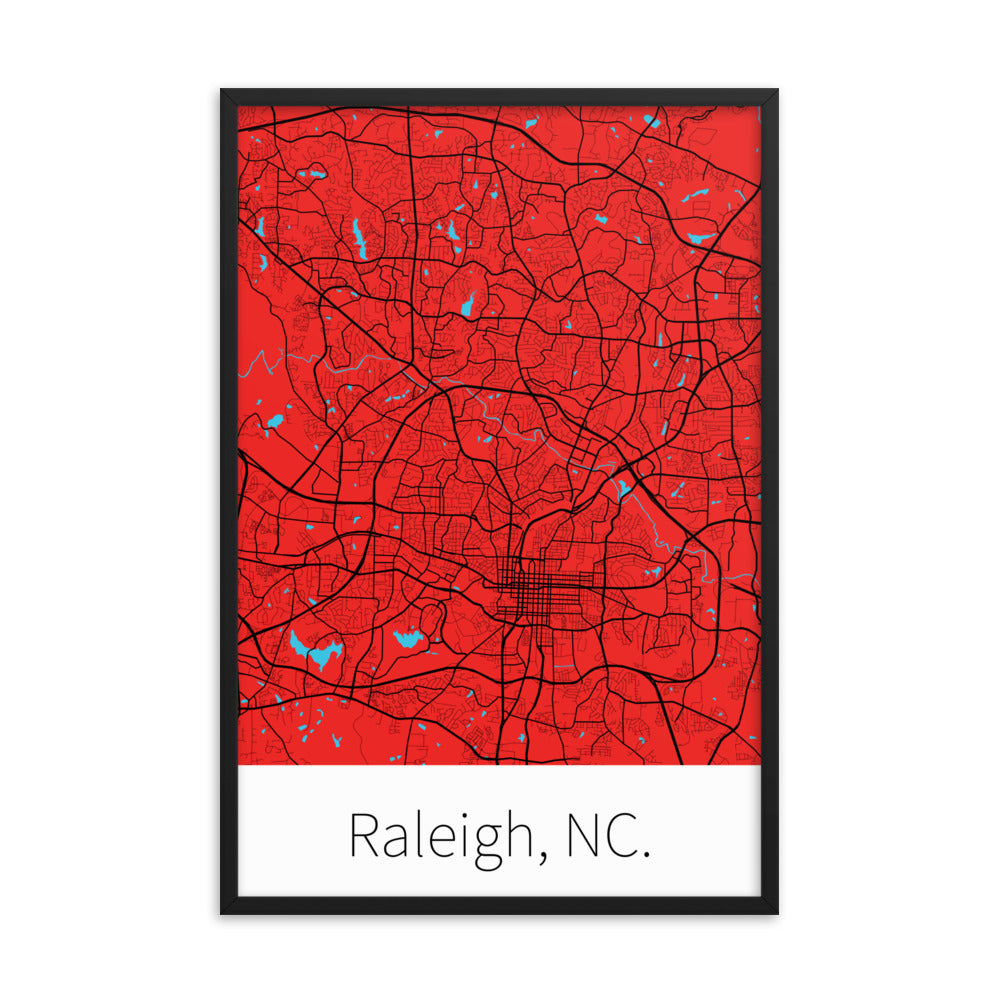 Raleigh, NC. - Red & Black