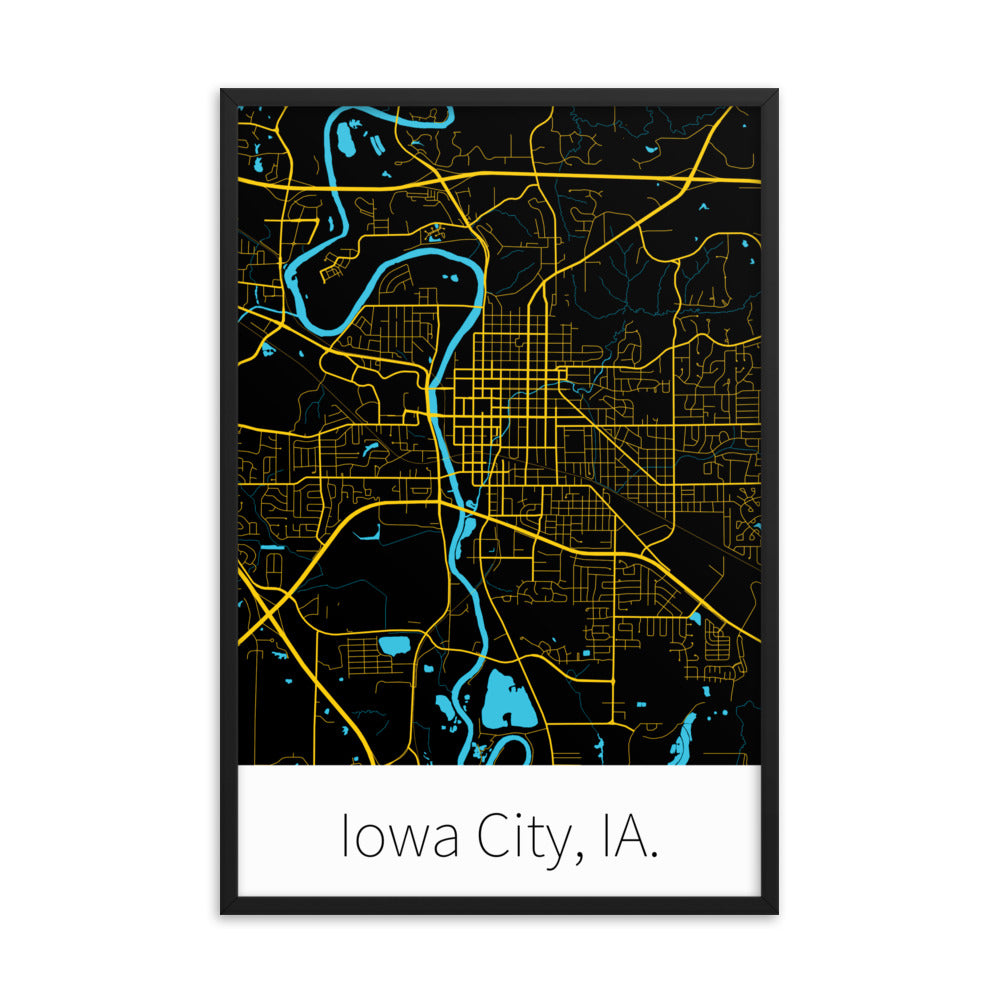 Iowa City, IA. - Black & Gold