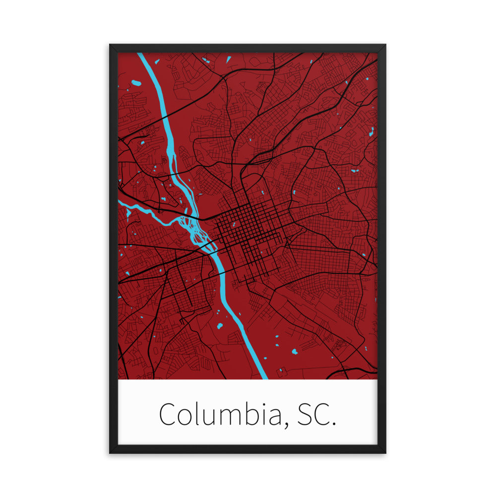 Columbia, SC. - Garnet & Black