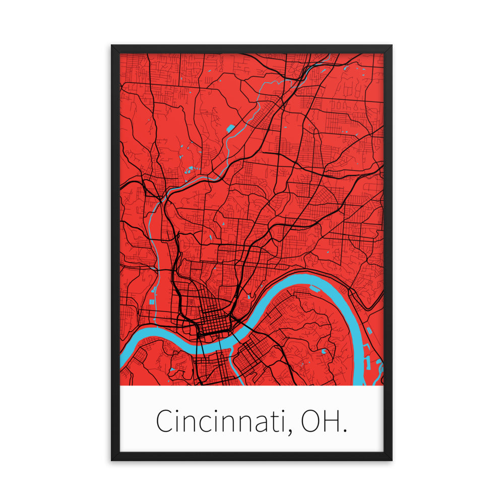 Cincinnati, OH. - Red & Black