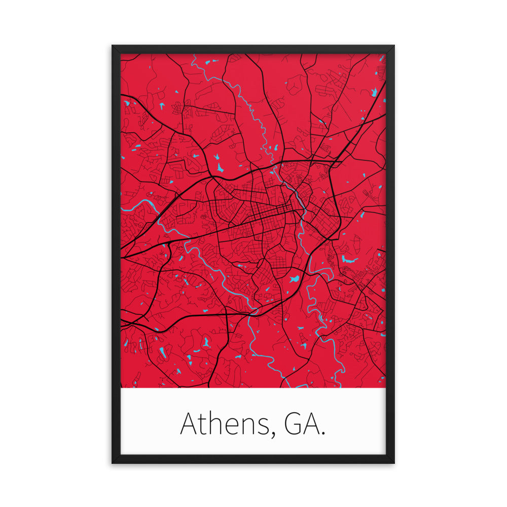 Athens, GA. - Red & Black