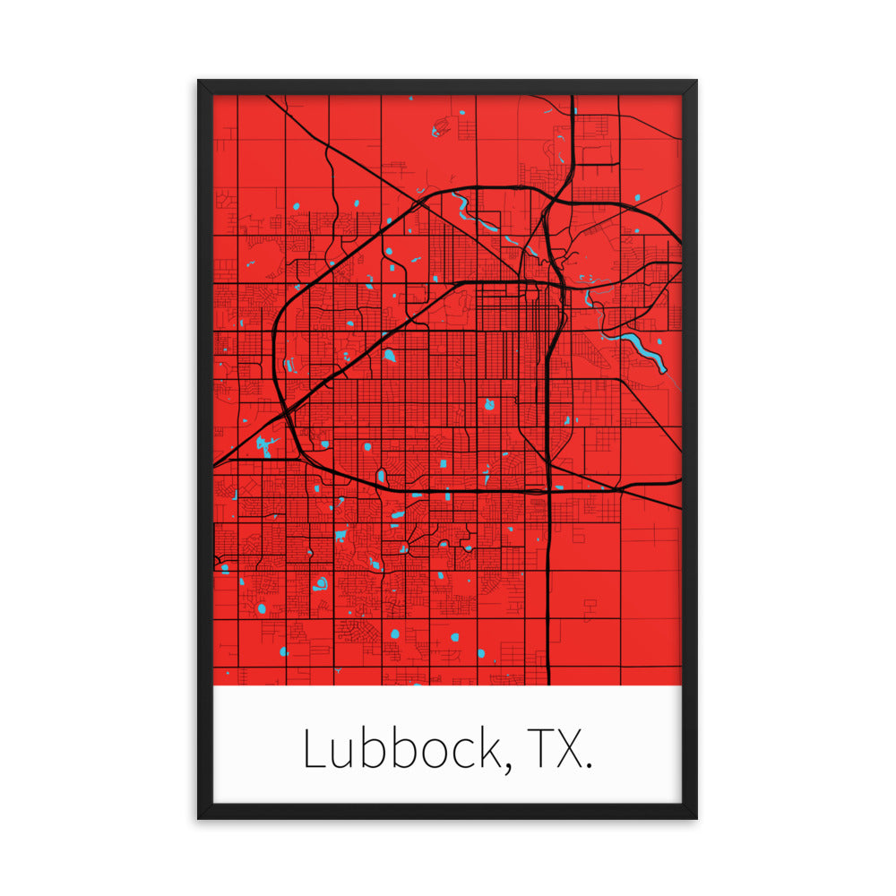 Lubbock, TX. - Red & Black