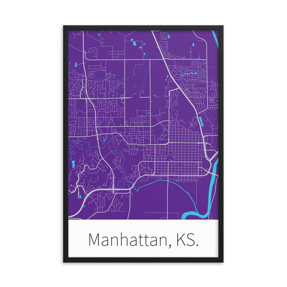 Manhattan, KS. - Purple & Light Gray