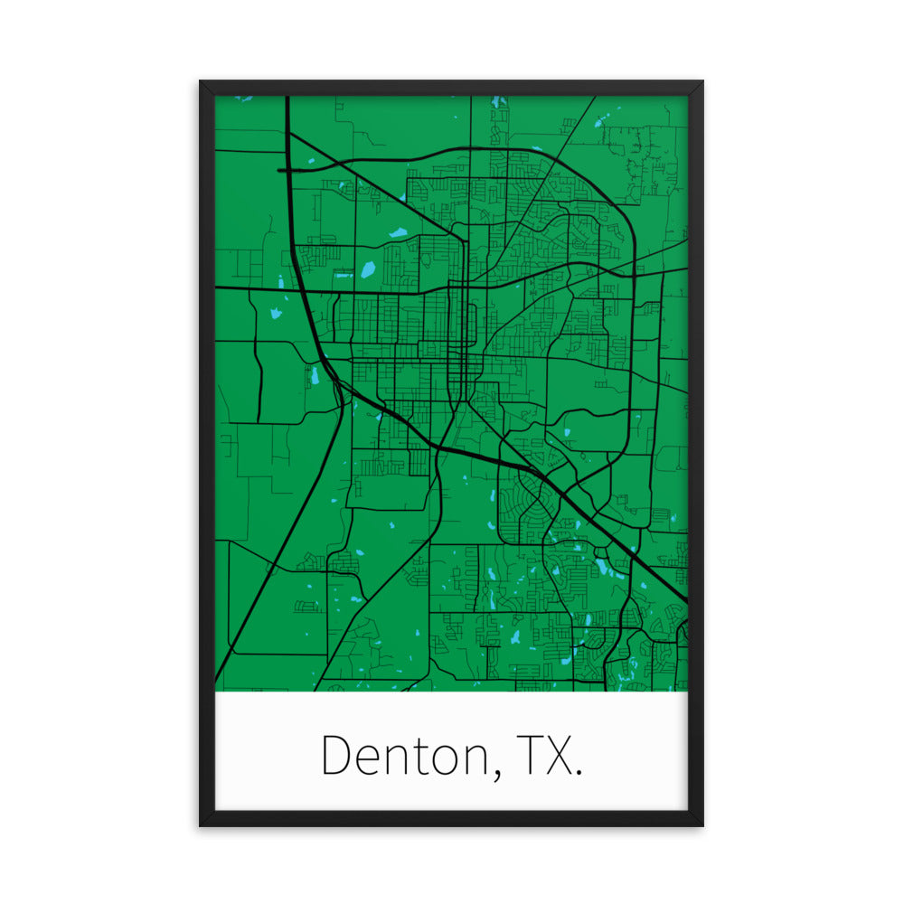 Denton, TX. - Green & Black