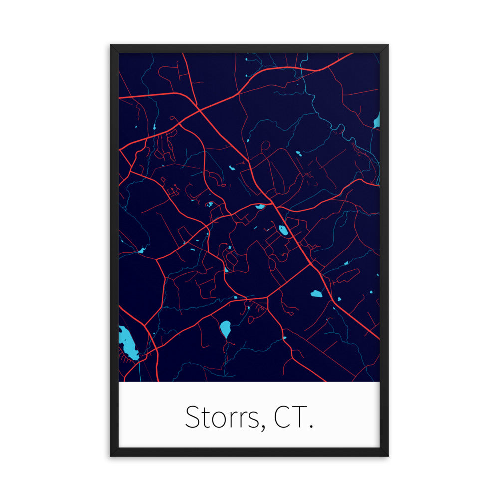 Storrs, CT. - Navy Blue & Red