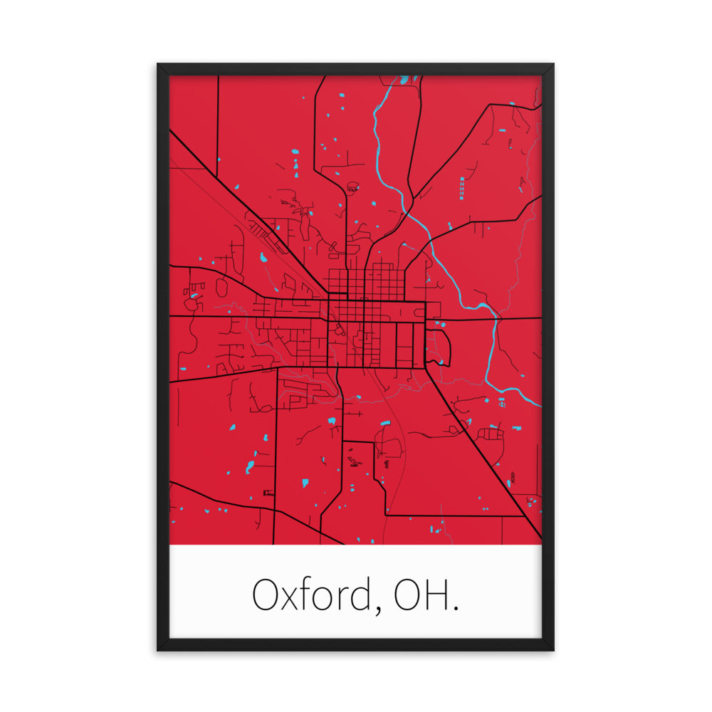 Oxford, OH. - Red & Black