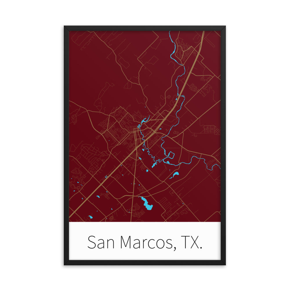 San Marcos, TX. - Maroon & Gold