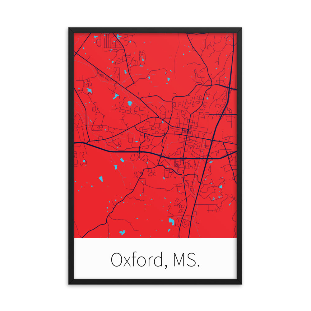 Oxford, MS. - Red & Navy Blue