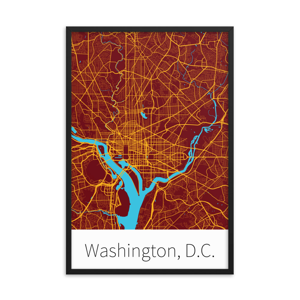 Washington, D.C. - Burgundy & Gold