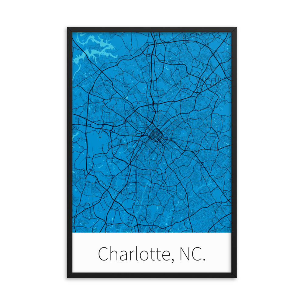 Charlotte, NC. - Carolina Blue & Black