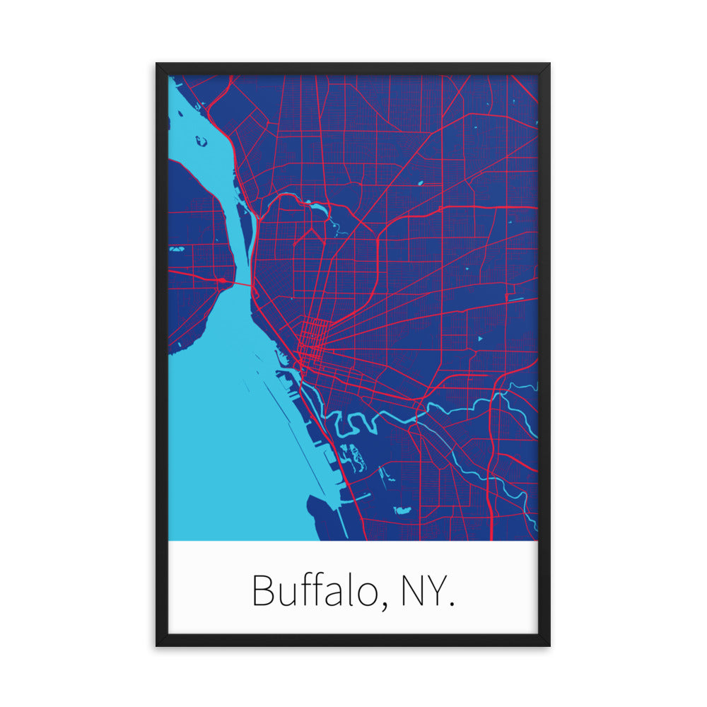 Buffalo, NY. - Blue & Red