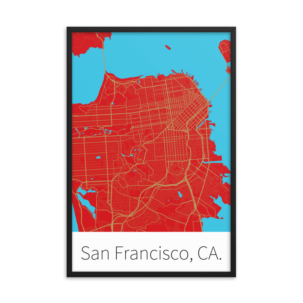 San Francisco, CA. - Red & Gold