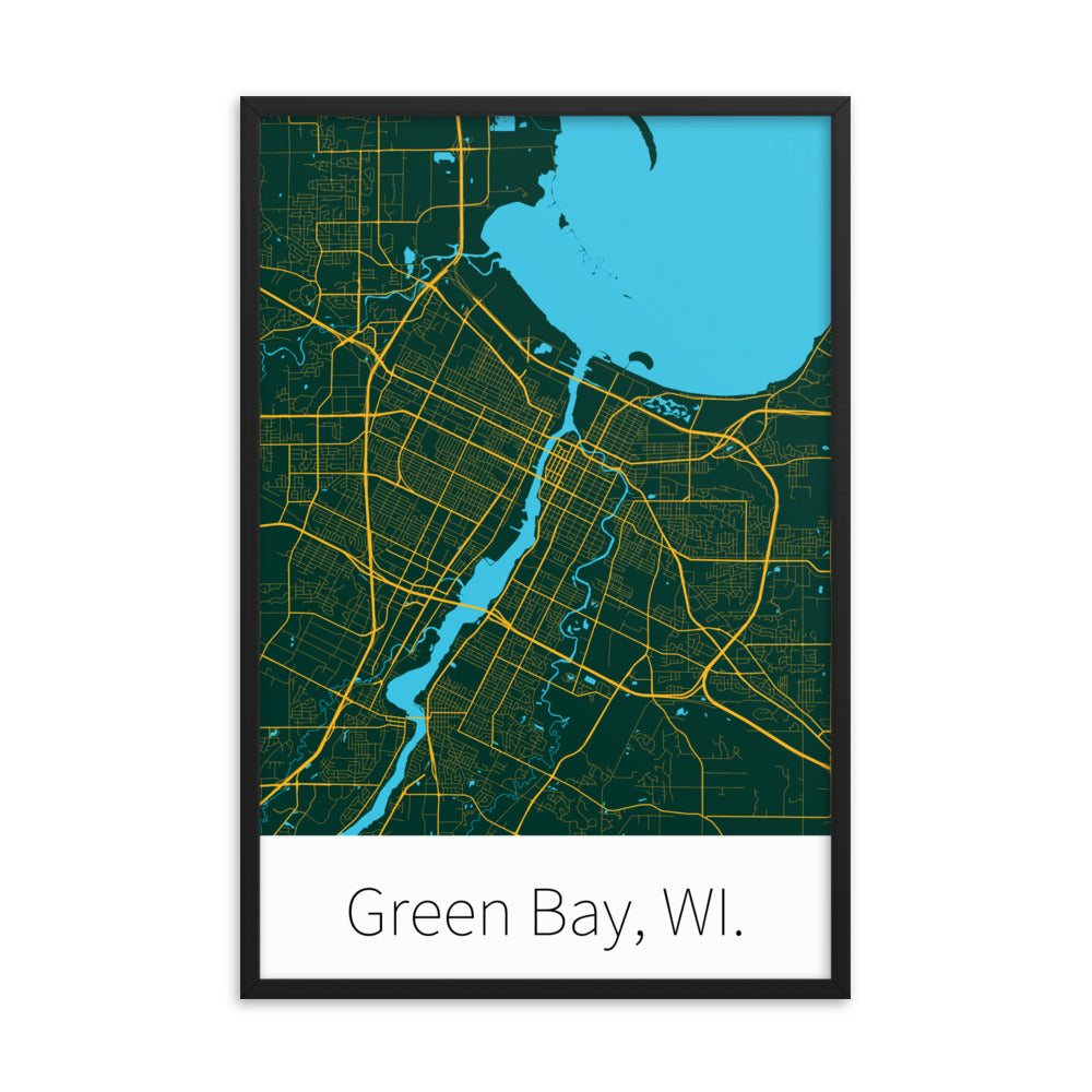 Green Bay, WI. - Dark Green & Gold