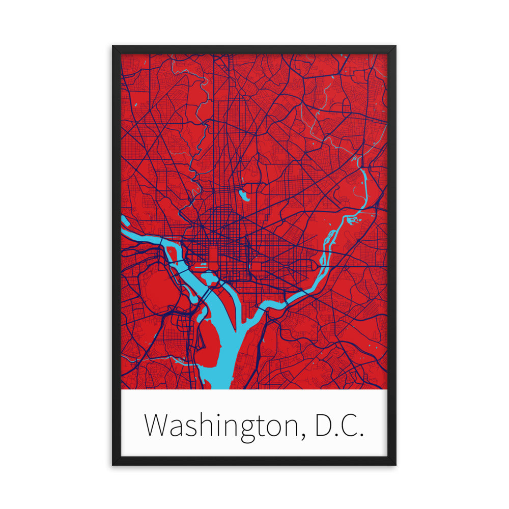 Washington, D.C. - Red & Navy Blue