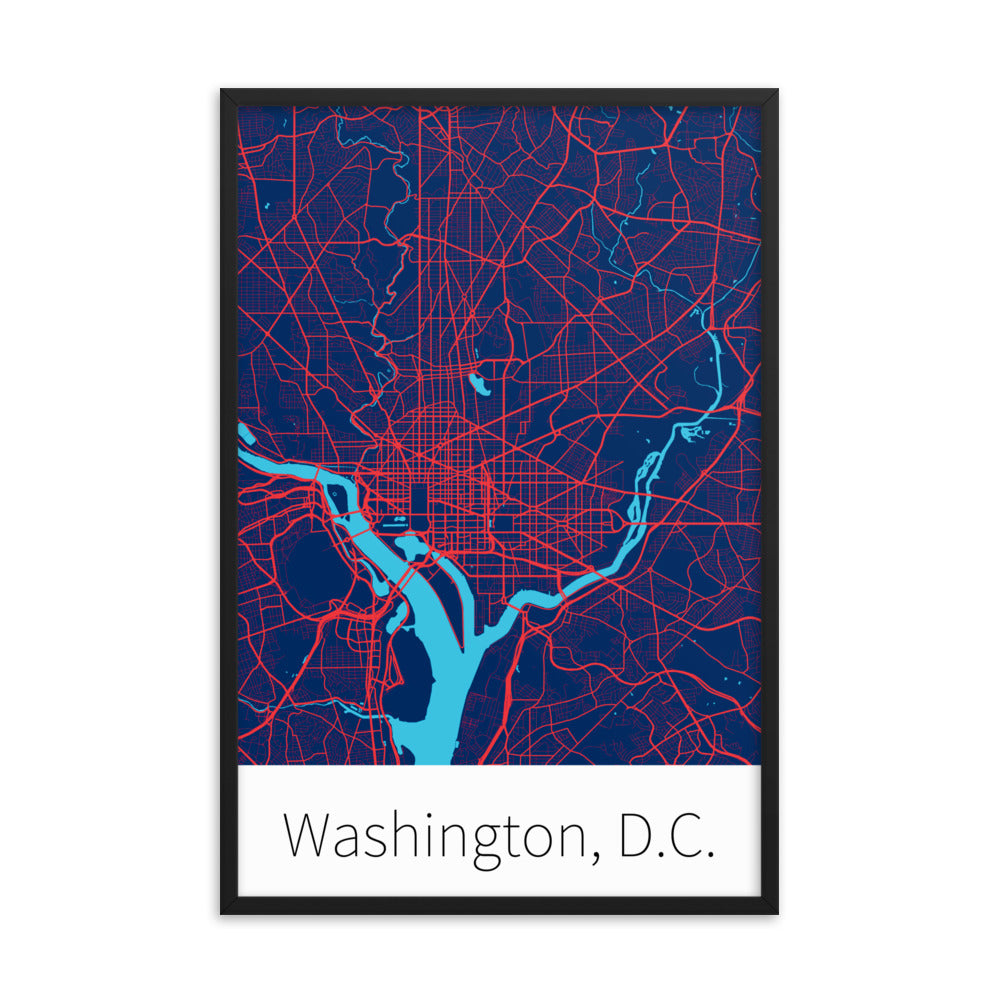 Washington, D.C. - Navy Blue & Red